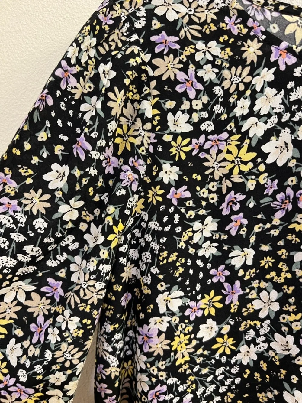NWT Ann Taylor Women's Flounce Floral Long Sleeve Shift Dress Back Zipper Size 4 - Picture 5 of 5